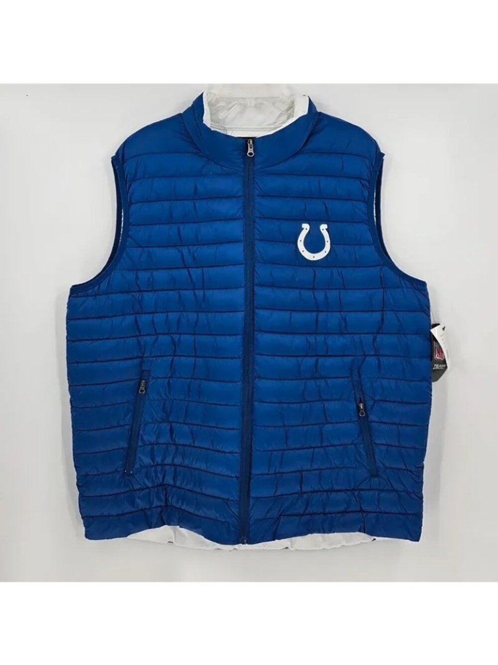 Indianapolis Colts Lightweight Quilted Vest Blue & White XXL NWT